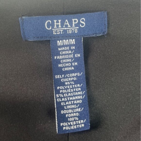 Chaps Wrap Dress Women Medium Black White Long Sleeve - Picture 7 of 8